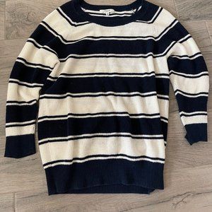 Madewell 3/4 Sleeve Striped Sweater